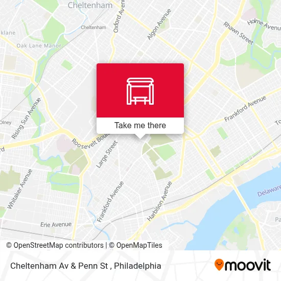 Cheltenham Av & Penn St map