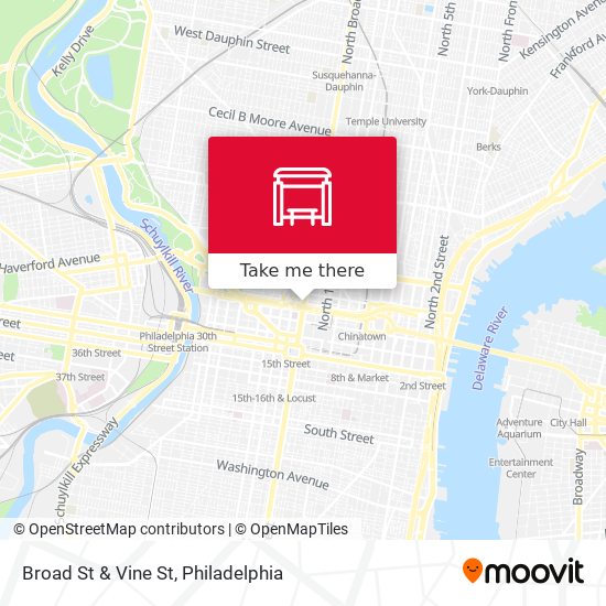 Broad St & Vine St map