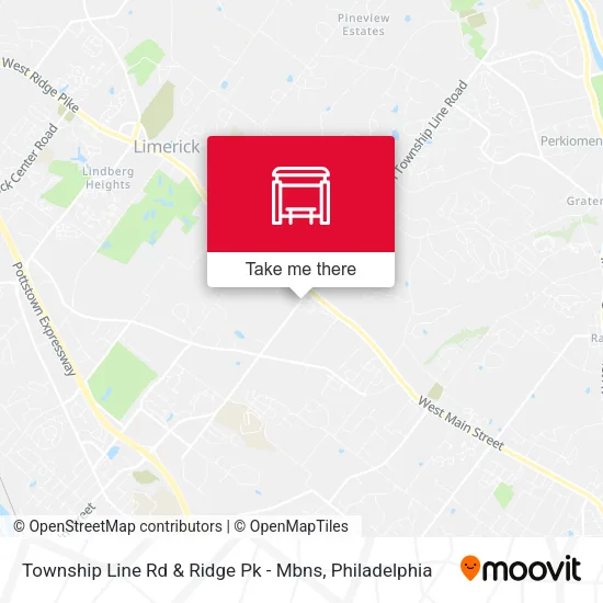 Township Line Rd & Ridge Pk - Mbns map
