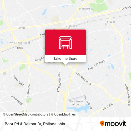 Boot Rd & Delmar Dr map