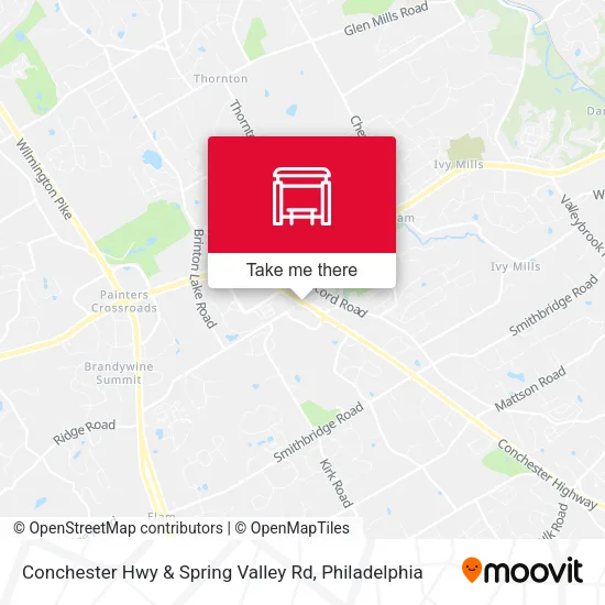 Conchester Hwy & Spring Valley Rd map