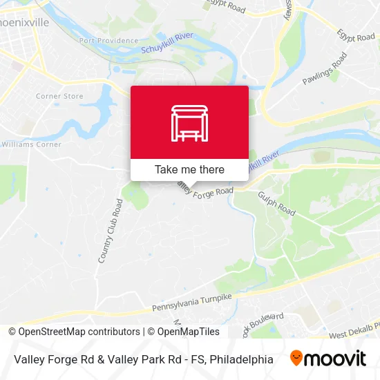 Valley Forge Rd & Valley Park Rd - FS map