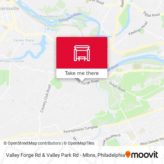 Valley Forge Rd & Valley Park Rd - Mbns map