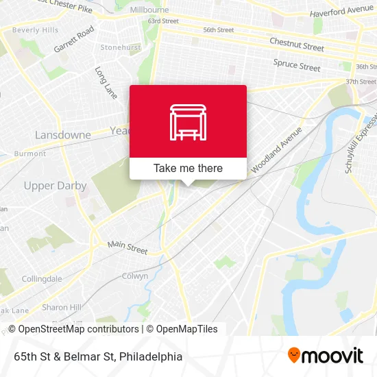 65th St & Belmar St map