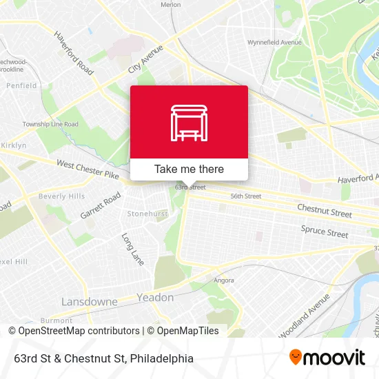 63rd St & Chestnut St map