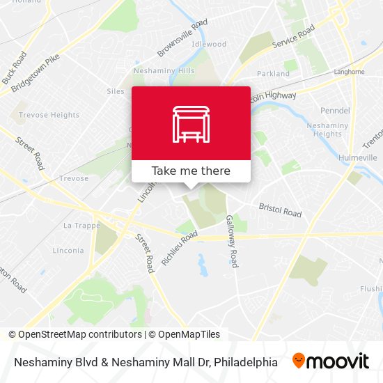 Neshaminy Blvd & Neshaminy Mall Dr map