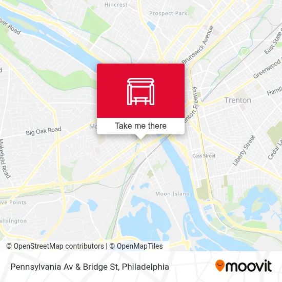 Pennsylvania Av & Bridge St map