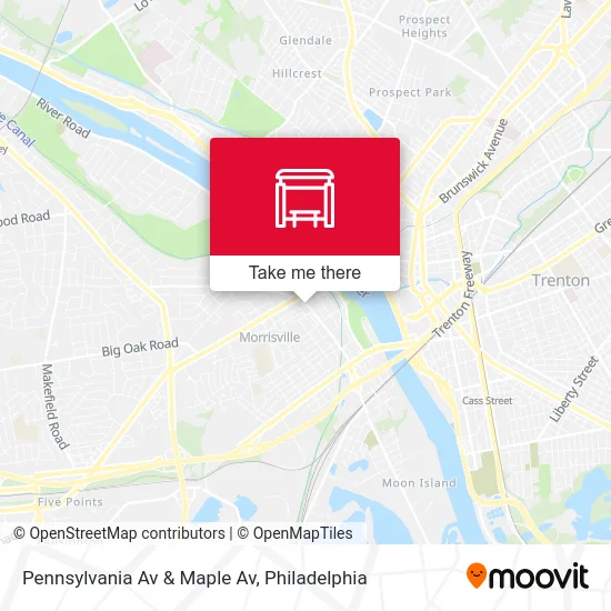 Pennsylvania Av & Maple Av map