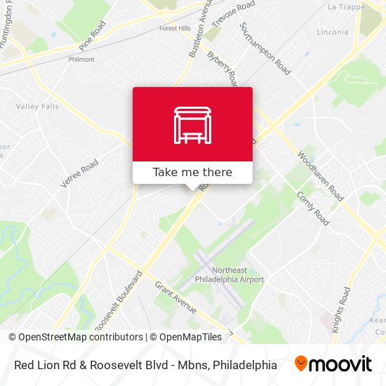 Mapa de Red Lion Rd & Roosevelt Blvd - Mbns