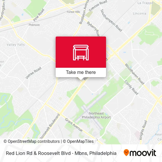 Mapa de Red Lion Rd & Roosevelt Blvd - Mbns