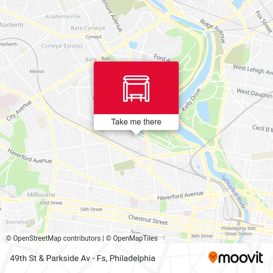 49th St & Parkside Av - Fs map