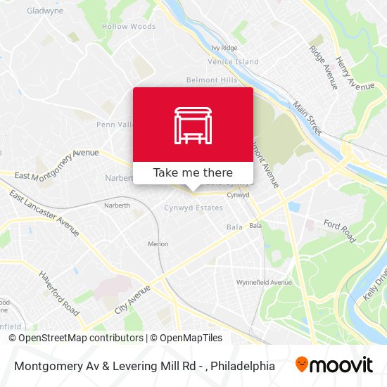 Mapa de Montgomery Av & Levering Mill Rd -