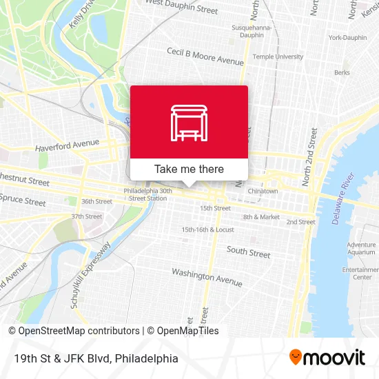 19th St & JFK Blvd map