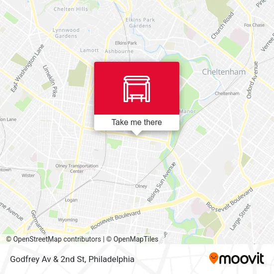 Mapa de Godfrey Av & 2nd St