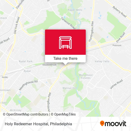 Holy Redeemer Hospital map