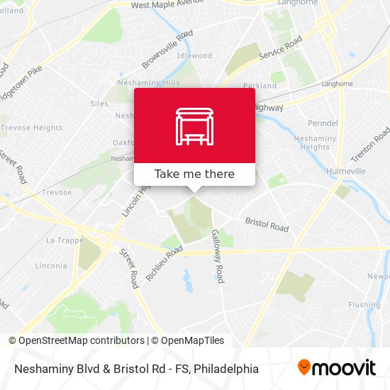 Mapa de Neshaminy Blvd & Bristol Rd - FS