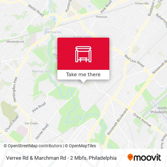 Verree Rd & Marchman Rd - 2 Mbfs map