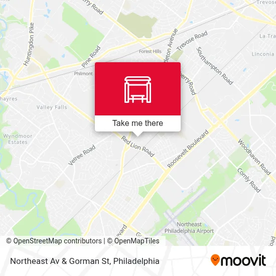 Northeast Av & Gorman St map