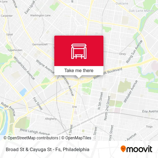 Broad St & Cayuga St - Fs map