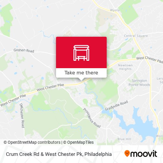 Crum Creek Rd & West Chester Pk map