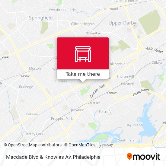 Macdade Blvd & Knowles Av map