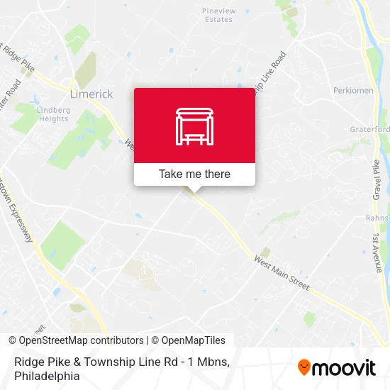 Mapa de Ridge Pike & Township Line Rd - 1 Mbns