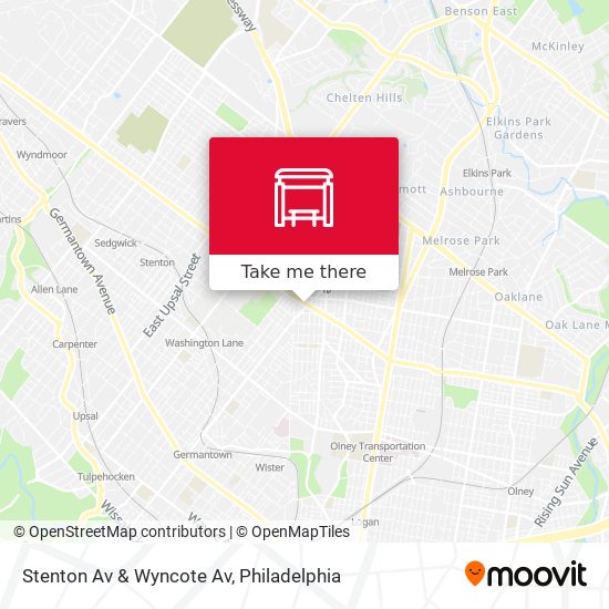 Stenton Av & Wyncote Av map