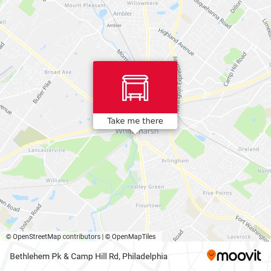Bethlehem Pk & Camp Hill Rd map