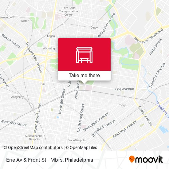 Mapa de Erie Av & Front St - Mbfs