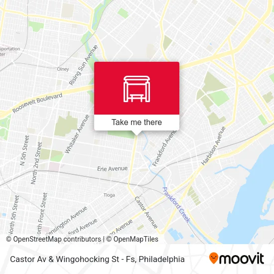 Castor Av & Wingohocking St - Fs map