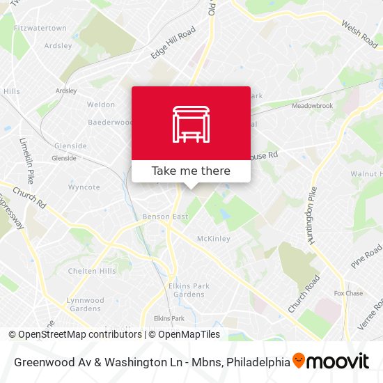 Mapa de Greenwood Av & Washington Ln - Mbns