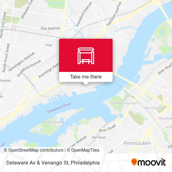 Delaware Av & Venango St map