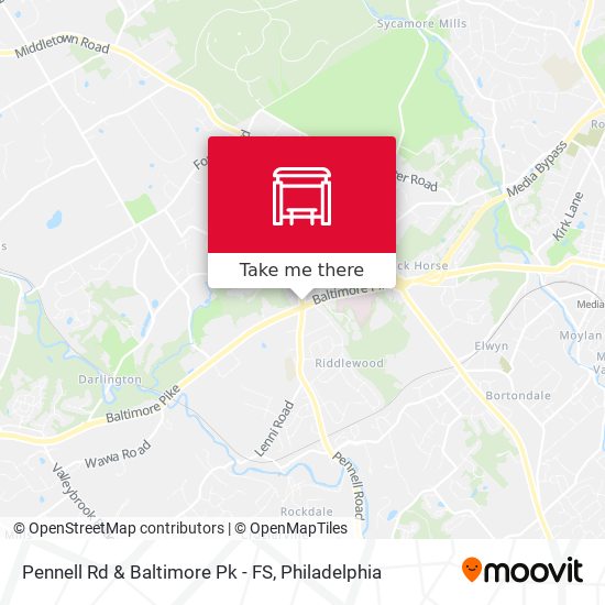 Pennell Rd & Baltimore Pk - FS map