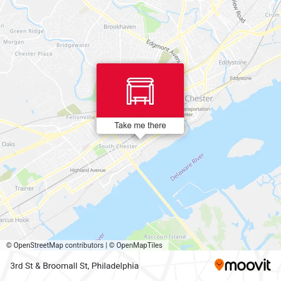 3rd St & Broomall St map