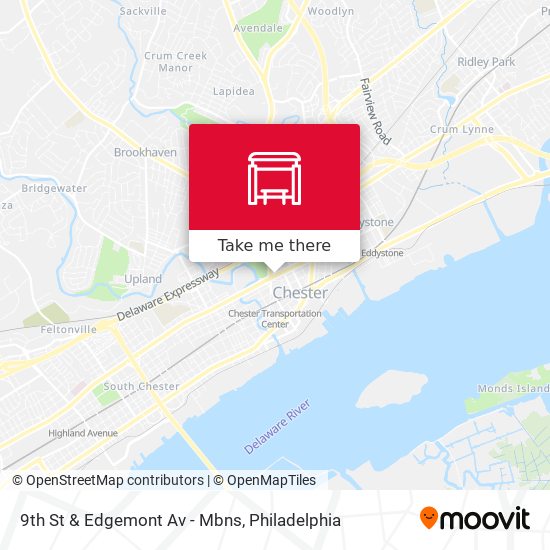 9th St & Edgemont Av - Mbns map