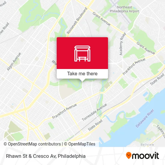 Rhawn St & Cresco Av map