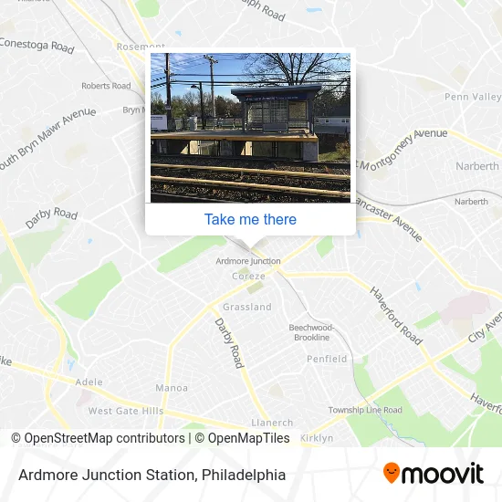 Ardmore Junction Station map
