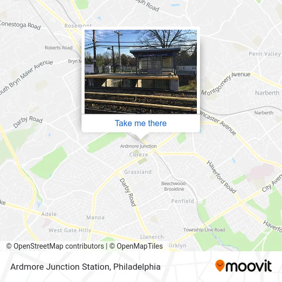 Ardmore Junction Station map