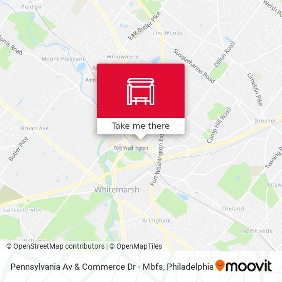 Pennsylvania Av & Commerce Dr - Mbfs map