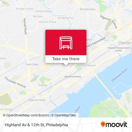 Highland Av & 12th St map