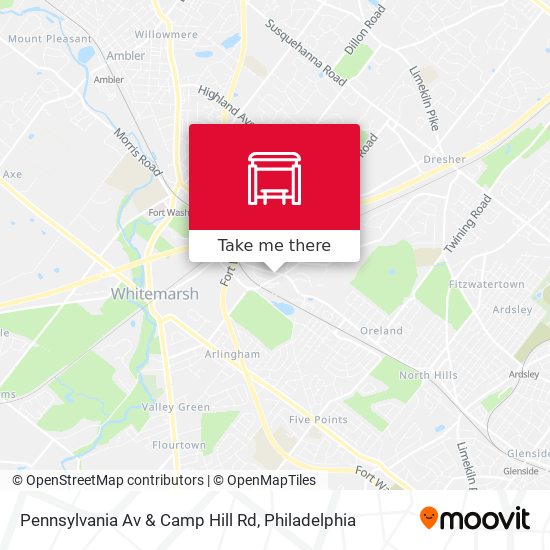 Pennsylvania Av & Camp Hill Rd map