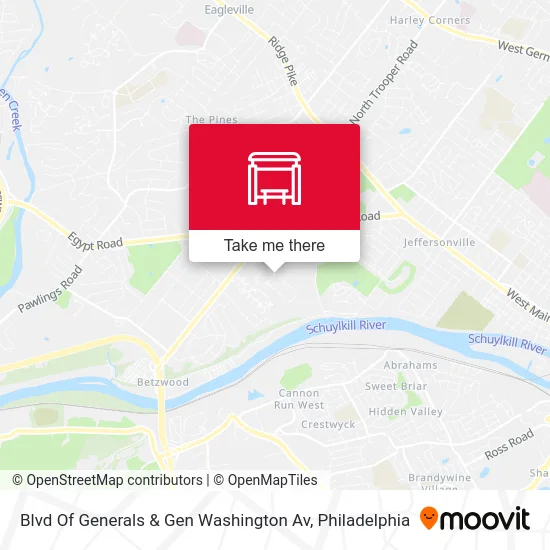 Blvd Of Generals & Gen Washington Av map