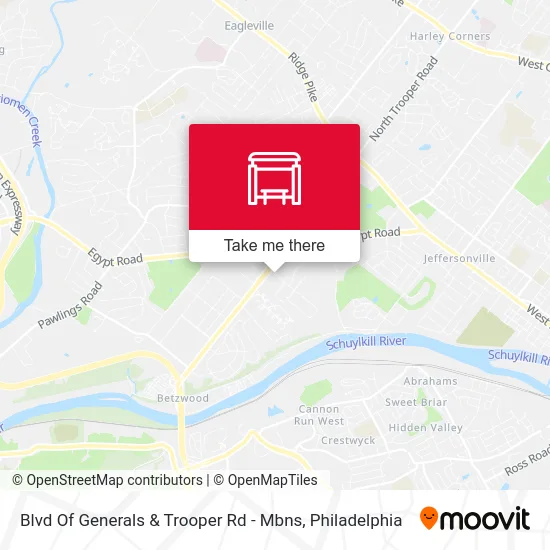 Blvd Of Generals & Trooper Rd - Mbns map