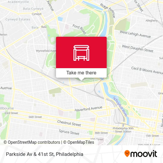 Parkside Av & 41st St map