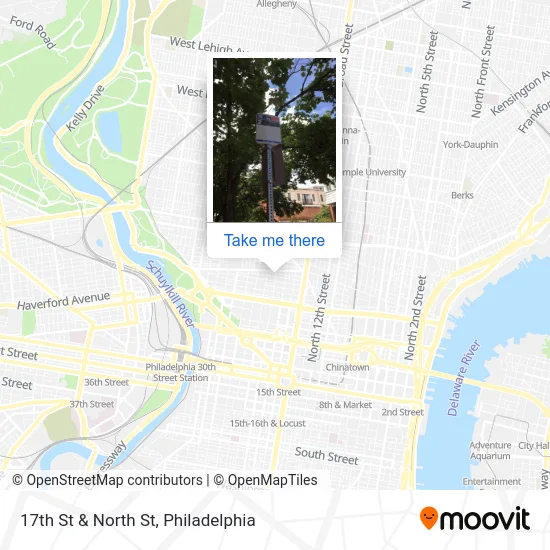 17th St & North St map