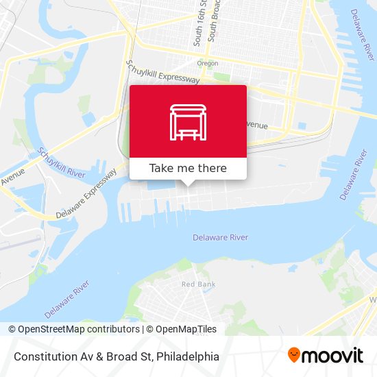 Constitution Av & Broad St map