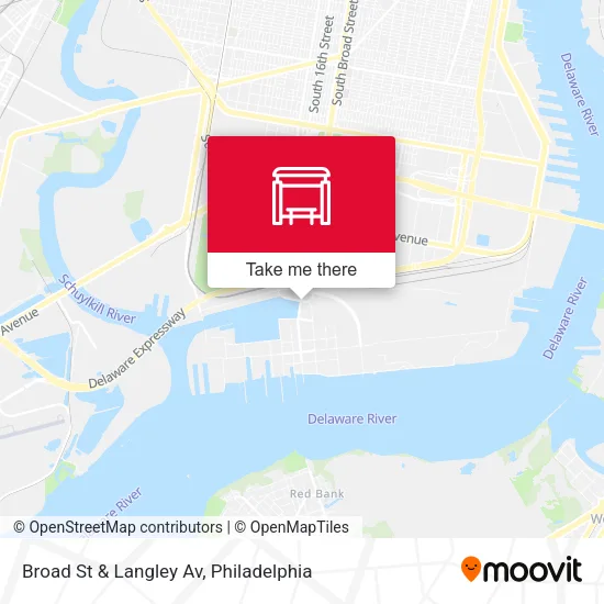 Broad St & Langley Av map