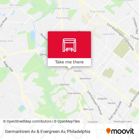 Germantown Av & Evergreen Av map