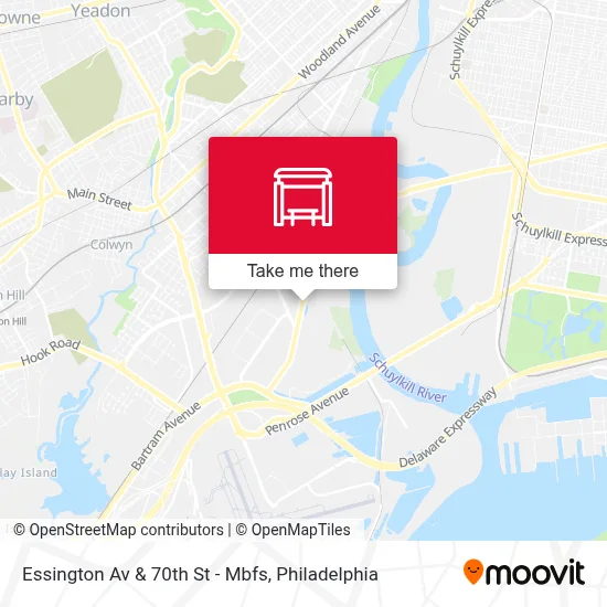 Essington Av & 70th St - Mbfs map