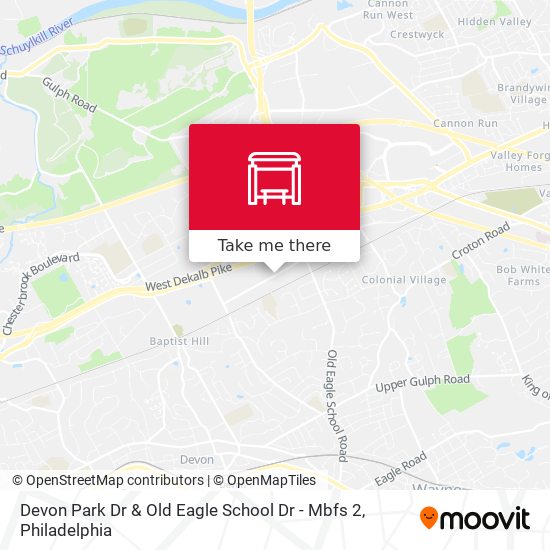 Devon Park Dr & Old Eagle School Dr - Mbfs 2 map